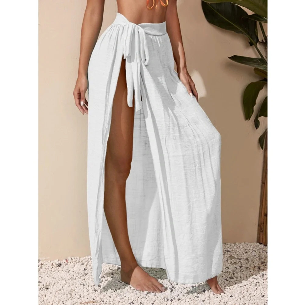 White Sarong Skirt Tie Side - Picture 8 of 15